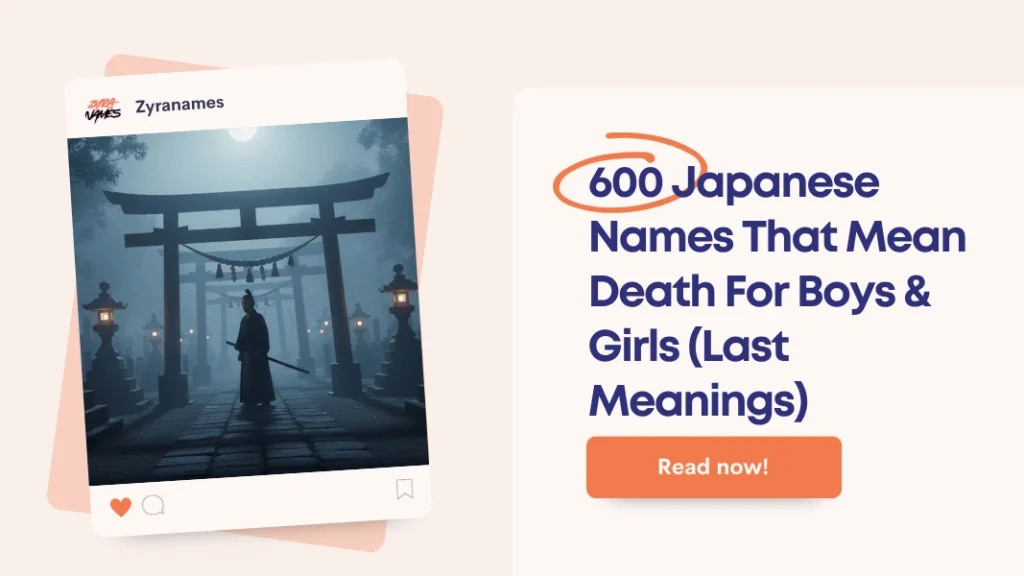 Japanese Names That Mean Death