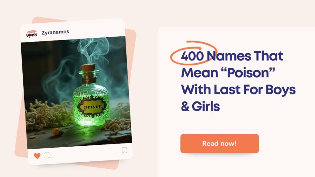 Names That Mean Poison