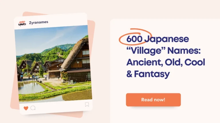 Japanese Village Names