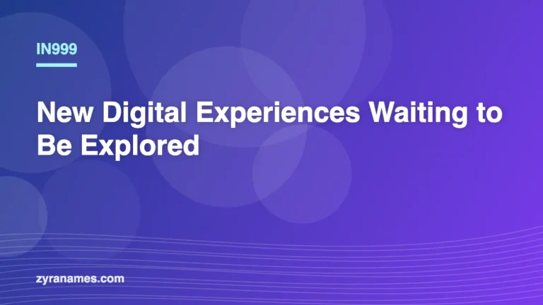 In999: New Digital Experiences Waiting to Be Explored